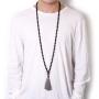 PNEIME Sandalwood Mala Beads 108 Necklace, Wood Mala Necklace, Hand Knotted Tibetan Wooden Prayer beads, Japa Mala Meditation Beads Yoga Necklace