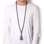 PNEIME Sandalwood Mala Beads 108 Necklace, Wood Mala Necklace, Hand Knotted Tibetan Wooden Prayer beads, Japa Mala Meditation Beads Yoga Necklace