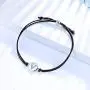 ZENI Initial Letter A to Z Customize Bracelet, Cubic Zirconia 925 Sterling Silver Bracelets for Women, 24cm Adjustable Handmade Braided Jewellery Friendship Gift