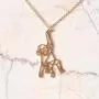 La Menagerie Monkey Gold Origami Jewelry & Gold Geometric Necklace – 18 Karat Plated Gold Necklace & Monkey Necklaces for Women – Monkey Necklace for Girls & Origami Necklace