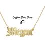 MyNameNecklace Personalized Old English Font Name Necklace -Custom Jewelry Nameplate Christmas Jewelry Gift