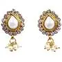 DecorTales Ethnic Fashion Gold Plated Bollywood Traditional Indian Pearl CZ Kundan Stone Jhumka Jhumki Dangle Earrings Wedding Jewelry DecorTales Ethnic Fashion Gold Plated Bollywood Traditional Indian Pearl CZ Kundan Stone Jhumka Jhumki Dangle Earrings Wedding Jewelry