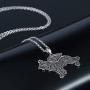 AILUOR German Shepherd Dog Necklace, Love Heart Dog Pendant Necklace Greyhound Dog Memorial Gift
