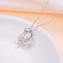 S925 Sterling Silver I Love You Mom Heart Pendant Necklace for Mother Mama Mommy Mum Birthday Jewelry Gifts