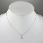 Suvani Jewelry 925 Sterling Silver CZ Hamsa Hand of Fatima Good Luck Protection Pendant Necklace 18''