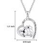 JXJL Mother Daughter Necklace Gift Sterling Silver Good Luck Elephant/Koala Bear/Flamingo/Unicorn Heart Pendant Necklace from Son Christmas Birthday Jewelry for Women Girls