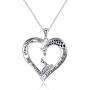 Giraffe/Butterfly/Panda/Pig/Cat/Frog/Owl/Rabbit/Penguin/Elephant/Sloth/Ladybug Animals Necklace Jewelry Gifts for Women Sterling Silver Always My Mother Forever My Friend Love Heart Necklace for Mom Daughter