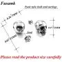Fusamk Punk Piercing Body Jewelry Titanium Steel Skull Stud Earrings Fusamk Punk Piercing Body Jewelry Titanium Steel Skull Stud Earrings