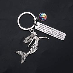 Gzrlyf Advice from a Mermaid Keychain Mermaid Gifts Inspirational Gifts Mermaid Lover Gifts