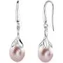THE PEARL SOURCE 10-11mm Drop-Shaped Genuine Pink Freshwater Cultured Pearl Olive Dangle Earrings for Women THE PEARL SOURCE 10-11mm Drop-Shaped Genuine Pink Freshwater Cultured Pearl Olive Dangle Earrings for Women