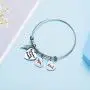Memorial Gifts In Memory of Dad Mom Bangle Forever in My Heart Loss of Father Mother Bracelet Remembrance Gift