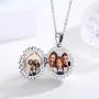 Tree of Life Locket Necklace for Women,925 Sterling Silver Rose/Daisy/Fairy Locket Necklace That Holds Pictures Pendant Family Jewelry