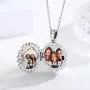 Tree of Life Locket Necklace for Women,925 Sterling Silver Rose/Daisy/Fairy Locket Necklace That Holds Pictures Pendant Family Jewelry