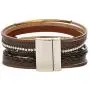 YOOCOOL Multi-Layer Handmade Leather Bracelet Braided Wrap Cuff Bangle with Alloy Magnetic Clasp Beaded Wrist Bracelets Jewelry for Women Gift YOOCOOL Multi-Layer Handmade Leather Bracelet Braided Wrap Cuff Bangle with Alloy Magnetic Clasp Beaded Wrist Bracelets Jewelry for Women Gift