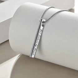 ONEFINITY Best Friend Sister Necklaces Gifts for Sister Sterling Silver Friendship Bar Necklace Friend Birthday Gifts for Sister Friends