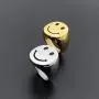 IDesign Smiley Face Ring chunky Gold White Silver Signet Ring, Stainless Steel Asthetic Cool Rings For Egirl Eboy Handmade Rings Dainty Statement Ring For Women Men IDesign Smiley Face Ring chunky Gold White Silver Signet Ring, Stainless Steel Asthetic Cool Rings For Egirl Eboy Handmade Rings Dainty Statement Ring For Women Men