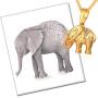 Lucky Elephant Pendant 18k Gold Plated/Platinum Plated Rhinestone Crystal Necklace