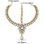 MUCH-MORE Gorgeous Style Stunning Gold Plated Kundan Stone Indian Matha Patti Head Partywear Jewelry for Women