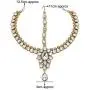 MUCH-MORE Gorgeous Style Stunning Gold Plated Kundan Stone Indian Matha Patti Head Partywear Jewelry for Women