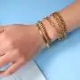 YADOCA 5 Pcs 14K Gold Plated Link Chain Bracelets Set for Men Women Paperclip Cuban Box Figaro Herringbone Chain Bracelets Jewelry Gift