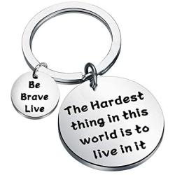 CENWA Buffy Quote Hardest Thing In This World Is To Live In It Be Brave Live Keychain 90s Television Gifts