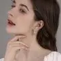 LUHE Sterling Silver Owl Earrings Dangle Earrings for Women Fashion Sterling Silver Dangling Drop Earrings Birthday Gifts for Teens Girls
