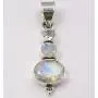 SilverStarJewel Faceted Rainbow Moonstone 3 Stone Pendant 1.4'' 925 Sterling Silver SilverStarJewel Faceted Rainbow Moonstone 3 Stone Pendant 1.4'' 925 Sterling Silver