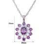 CiNily 14K White Gold Plated Opal Pendant Necklace-Flower/Oval Shap Necklace Gemstone Women Girls Jewelry Gift