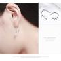 ONLYJUMP Cute Cat Dangle Stud Earrings for Women Girls Fashion 925 Sterling Silver Pull Through Animal Asymmetric Funny Earring Jewelry Birthday Gift