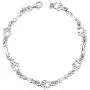 LUHE Paw and Bone Bracelets,Anklets 925 Sterling Silver Dog Bone Paw Print Ankle Bracelets for Women Girls (Silver)