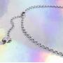 Angel Cupid Chain Necklace Steel Stainless Y2K Aesthetic Angel Love Heart Choker Necklace for Women Girls Men Boys