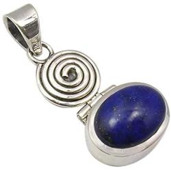 SilverStarJewel 925 Pure Silver Lapis Lazuli Pendant 1.5'' Fashion Wholesale