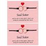Your Always Charm 2Pcs Sister Bracelets,Interlocking Hearts Bracelet, Best Friend Bracelet Sister Jewelry