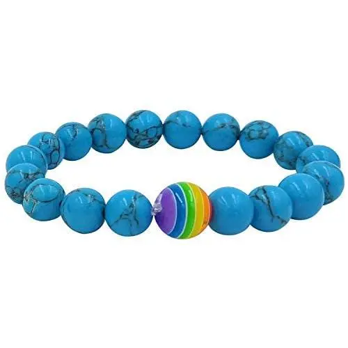 Nanafast Titanium Stainless Steel Magnet Rainbow LGBT Pride Handmade Braided Bracelet PU Leather Weave Plaited Jewelry