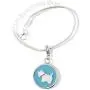 EPJ Scottish Terrier Gift | Silver on Blue Round Stainless Steel Charm Bracelet EPJ Scottish Terrier Gift | Silver on Blue Round Stainless Steel Charm Bracelet