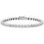 Dazzlingrock Collection 0.50 Carat (ctw) Round White Diamond Ladies Illusion Set Tennis Bracelet 1/2 CT, Sterling Silver