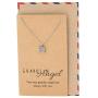 Quan Jewelry Guardian Angel Necklace with Greeting Card, Christmas Gifts for Women