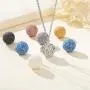 INFUSEU Essential Oil Diffuser Necklace Aromatherapy Lava Rock Stone Jewelry for Women Girls, Dainty Rhodium Plated Pendant, Stainless Steel Chain 24'', 7pcs Lava Stones INFUSEU Essential Oil Diffuser Necklace Aromatherapy Lava Rock Stone Jewelry for Women Girls, Dainty Rhodium Plated Pendant, Stainless Steel Chain 24'', 7pcs Lava Stones