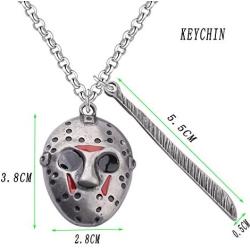 KEYCHIN Jason Voorhees Machete Necklace Movie Fans Gift Thriller 80s Horror Jewellery Halloween Gift