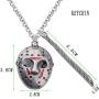 KEYCHIN Jason Voorhees Machete Necklace Movie Fans Gift Thriller 80s Horror Jewellery Halloween Gift
