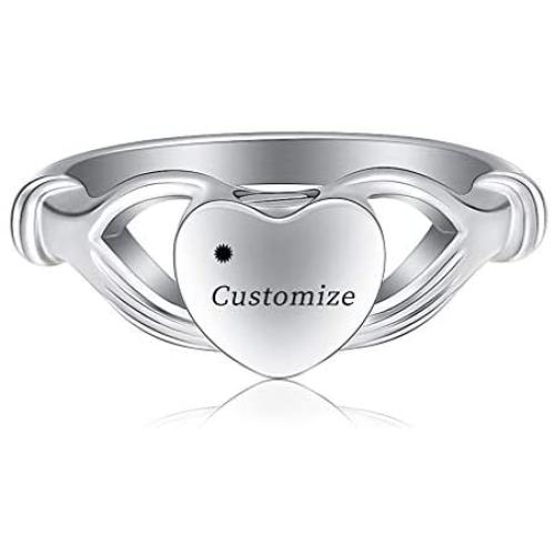 Minicremation Cremation Jewelry Urn Ring for Ashes Women Finger Ring Keepsake Memorial Jewelry Hold Loved Ones Ashes