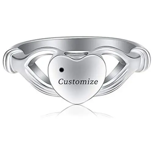 Minicremation Cremation Jewelry Urn Ring for Ashes Women Finger Ring Keepsake Memorial Jewelry Hold Loved Ones Ashes