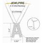Jewlpire Initial Necklaces Letter Necklaces for Women Girl 925 Sterling Silver Necklace Cubic Zirconia Hypoallergenic Simulated Diamond Personalized Dainty-S