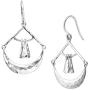 Silpada Swing By Movable Open Drop Earrings in Textured Sterling Silver
