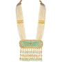 Aheli Faux Kundan Pearl Ethnic Wedding Pendant Choker Necklace Earrings Set Bollywood Party Traditional Fashion Statement Indian Jewelry for Women