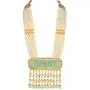 Aheli Faux Kundan Pearl Ethnic Wedding Pendant Choker Necklace Earrings Set Bollywood Party Traditional Fashion Statement Indian Jewelry for Women