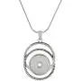 My Prime Gifts Interchangeable Snap Jewelry Double Halo Necklace 24'' + 3'' Extender Holds 18-20mm My Prime Gifts Interchangeable Snap Jewelry Double Halo Necklace 24'' + 3'' Extender Holds 18-20mm