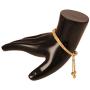Touchstone New Indian Bollywood Brass Base Enchanting Look Finely Hand Crafted Work Enamel Meena Openable Free Size Bracelet in Gold Tone for Women.