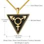 beautlace LGBT Necklaces/Stud Earrings/Set Silver/18K Gold/Black Gun Plated Triangle Pendant Gay & Lesbian Pride Jewelry Set for Men and Women