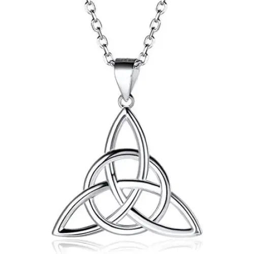 ChicSilver 925 Sterling Silver Good Luck Irish Celtic Knot Necklaces Vintage Triangle/Cross/Round Pendant Necklaces Gift for Women (with Gift Box) ChicSilver 925 Sterling Silver Good Luck Irish Celtic Knot Necklaces Vintage Triangle/Cross/Round Pendant Necklaces Gift for Women (with Gift Box)